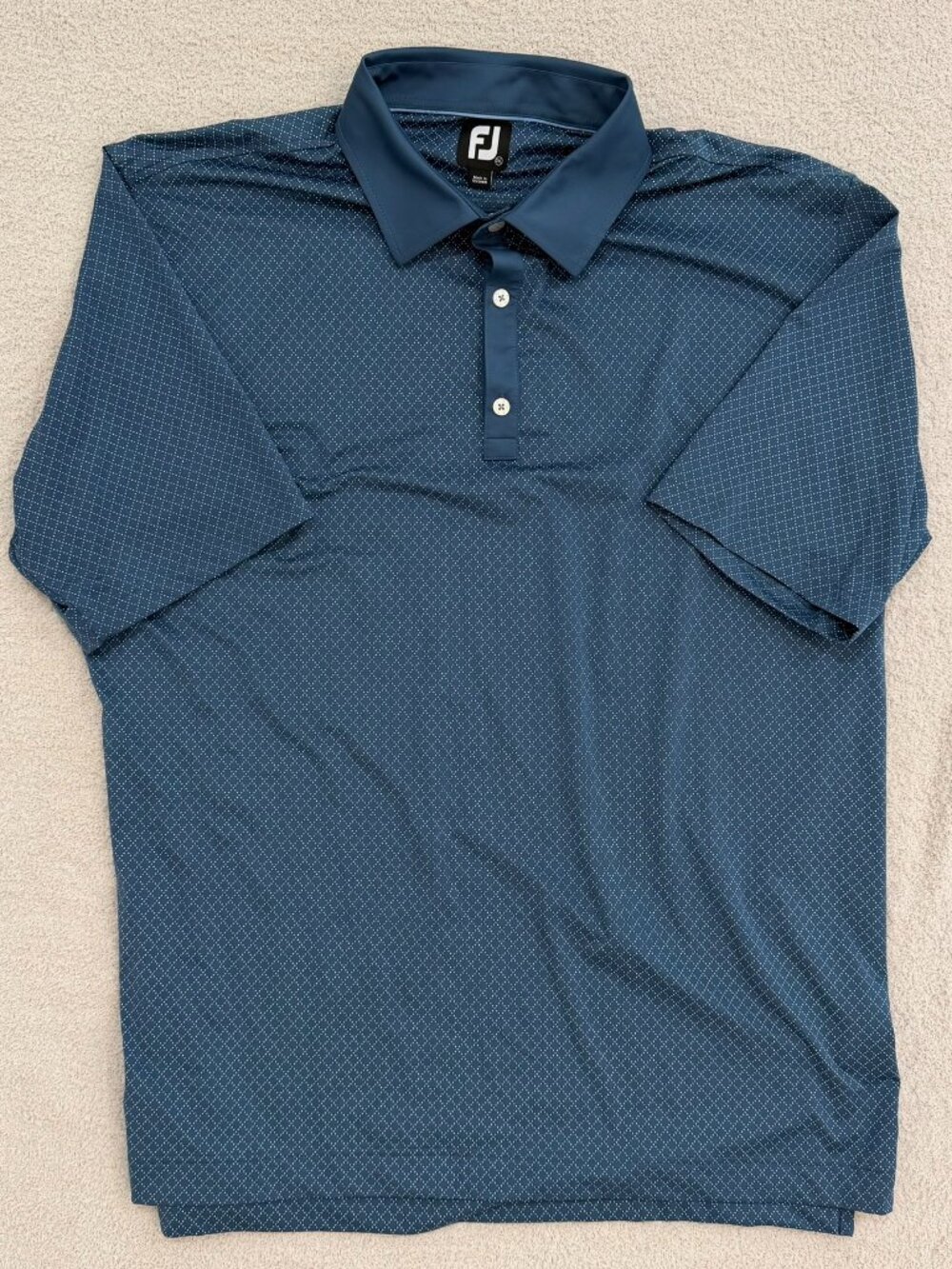FootJoy Golf Polo Mens 2XL Blue Dot Print FJ